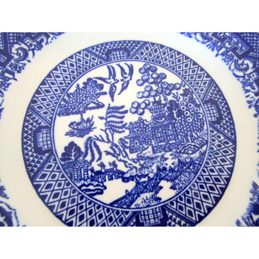 Blue Willow Bread Dessert Plate Royal China Willow Ware England 6.5" Lot of 4 - Picture 2 of 5